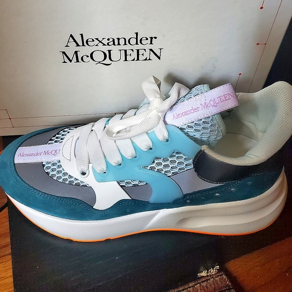 Alexander Mcqueen men Mix - Media trainer sneakers White , Multi Color. 9(EU42) - Picture 7 of 14